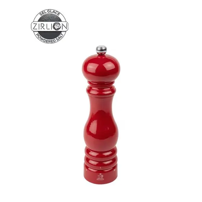 Peugeot Dřevěný mlýnek Paris na sůl u’Select Zirlion, 22 cm, lak vášnivě červená 4124300