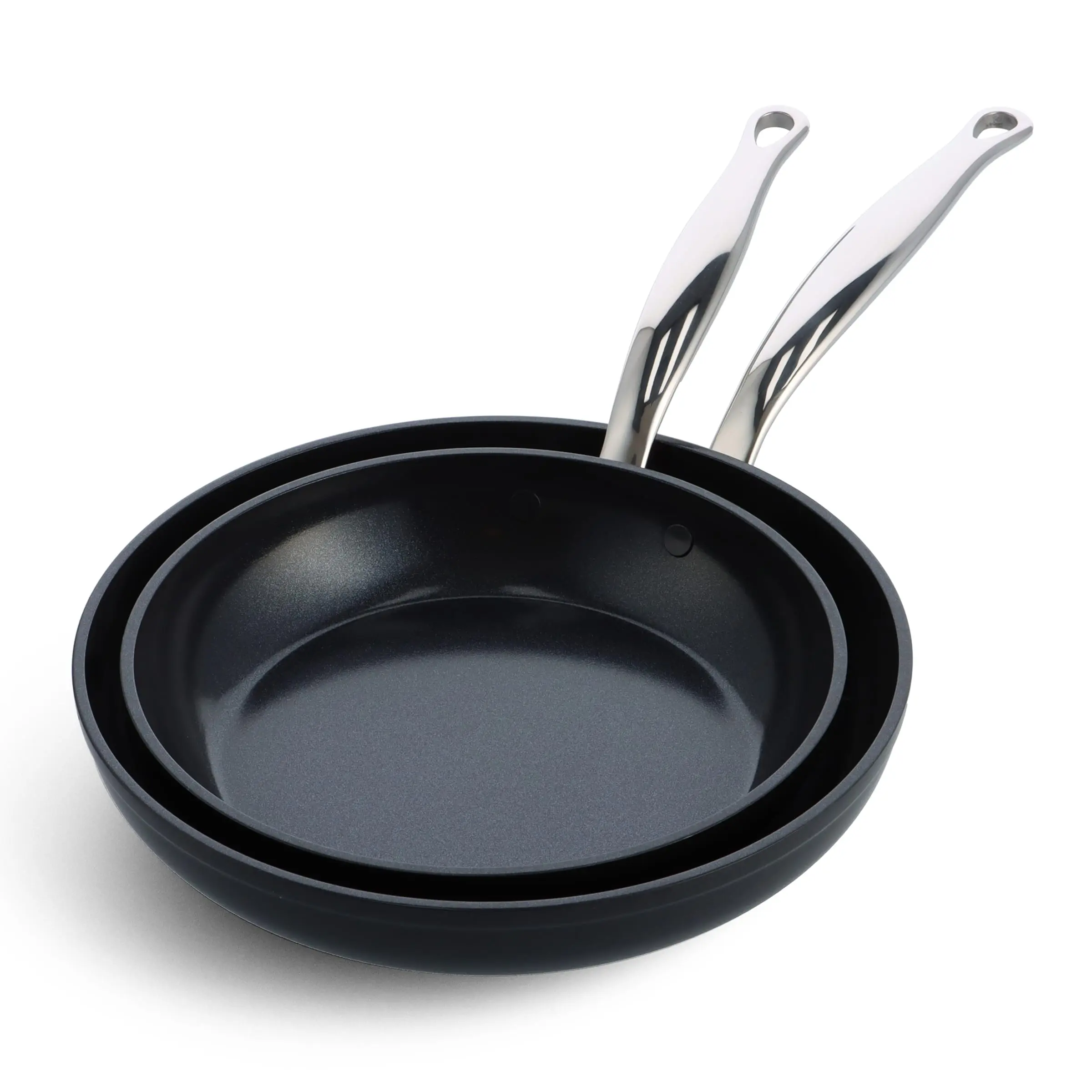 GreenPan Sada 2 nepřilnavých keramických pánví Barcelona Pro, Ø 24 a 28 cm, černá CC005336-001