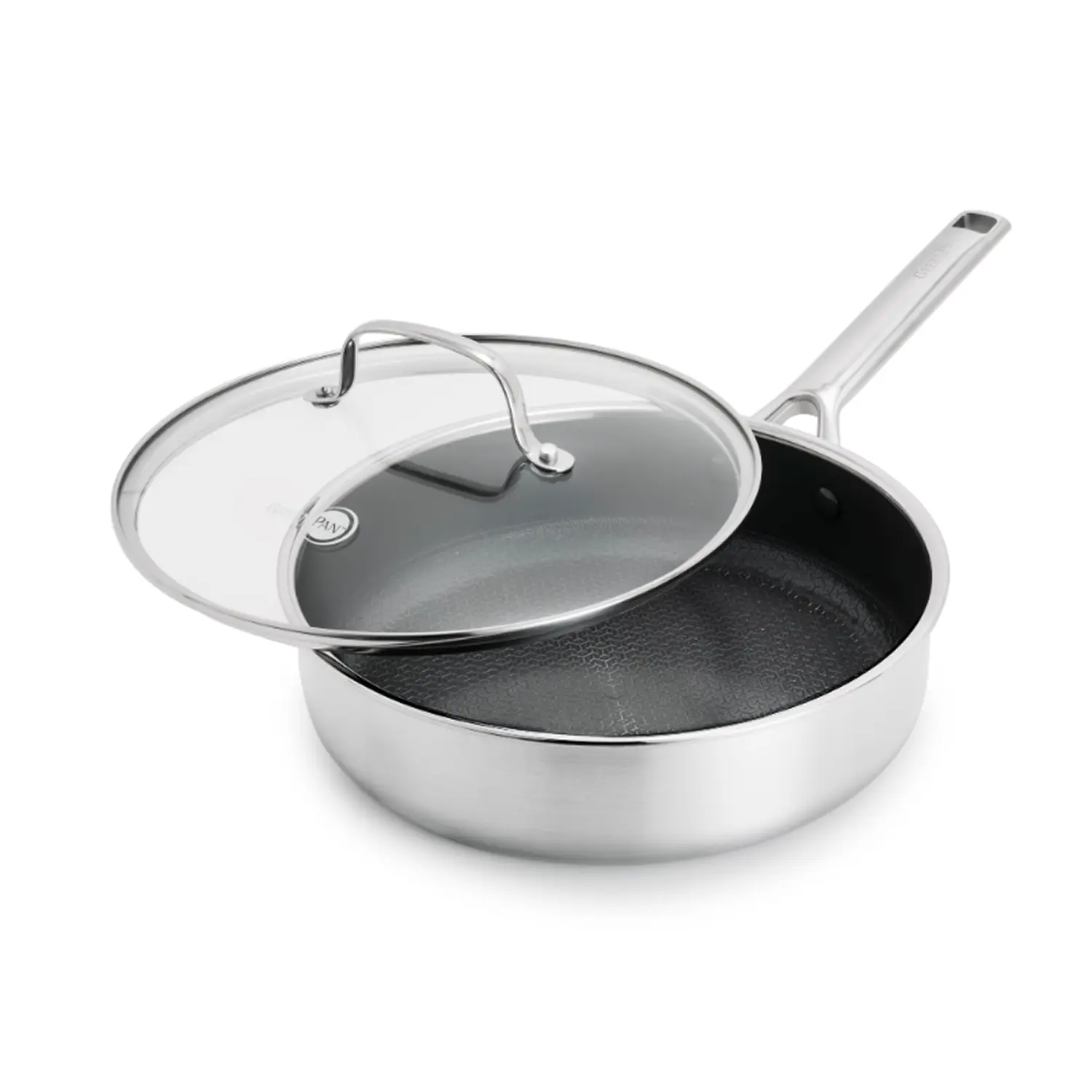 GreenPan Nerezová hluboká pánev s hybridním keramickým nepřilnavým povrchem Thermobond, kolekce Apex, 24 cm CC010198-001