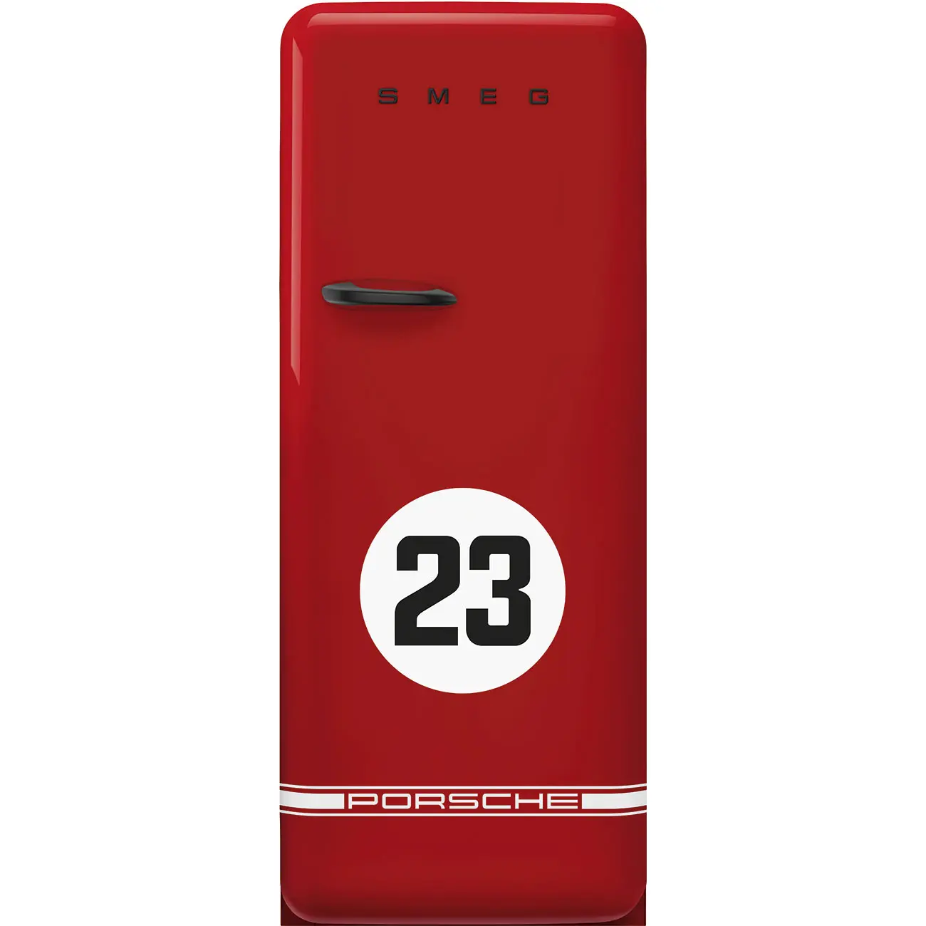 Smeg Chladnička s mrazícím boxem Porsche x SMEG 917 Salzburg, 244/26 l, otv. pravé, 153x60 cm, červená FAB28RDP9176EU