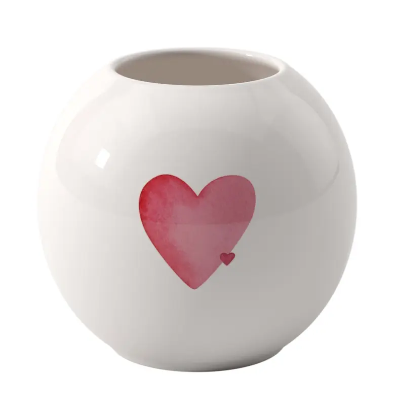 Villeroy & Boch Porcelánová váza se srdíčkem With Love, 11,5 cm 10-1689-9265