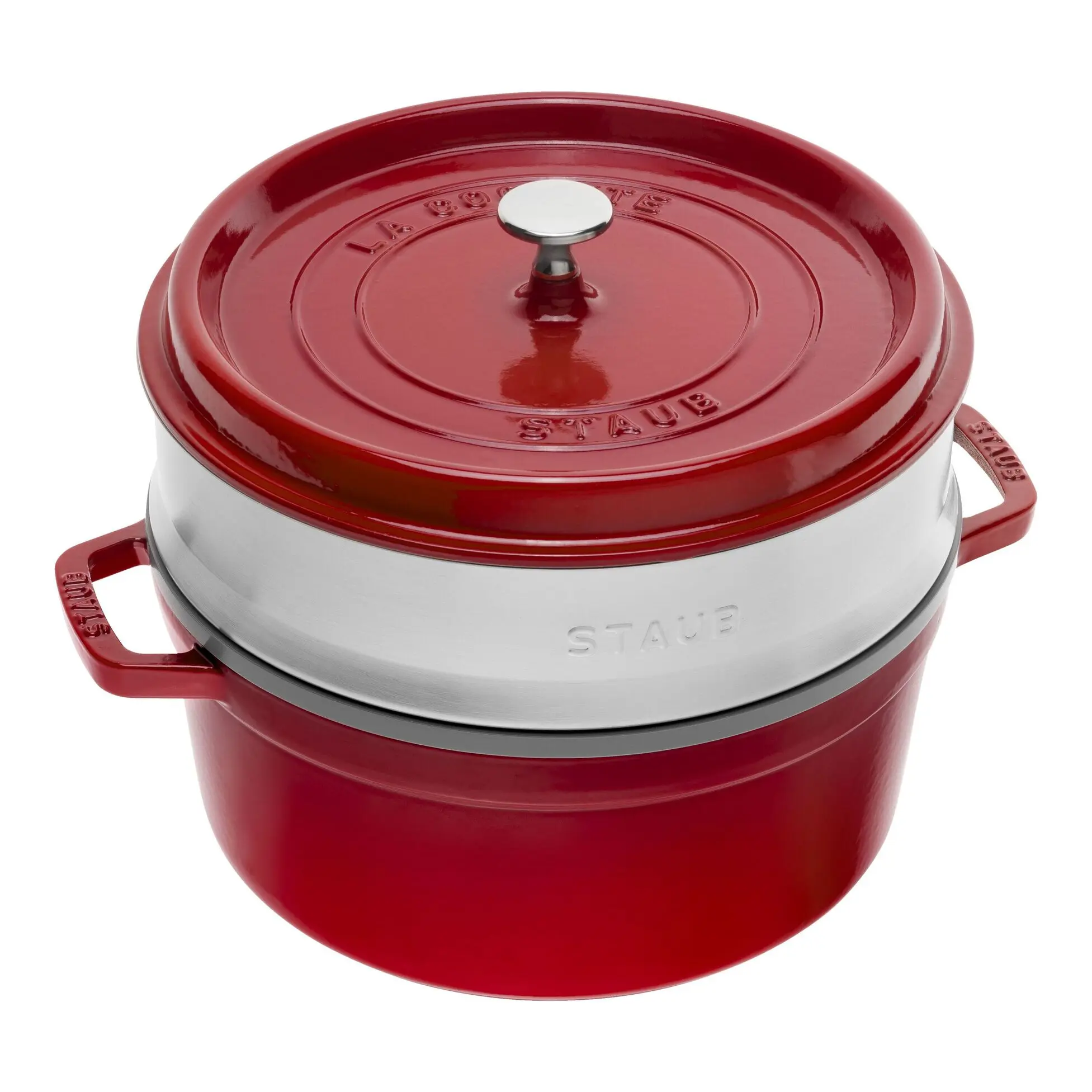 Staub Litinový hrnec s poklicí a s napařovací vložkou Cocotte, Ø 24 cm / 3,8 l,