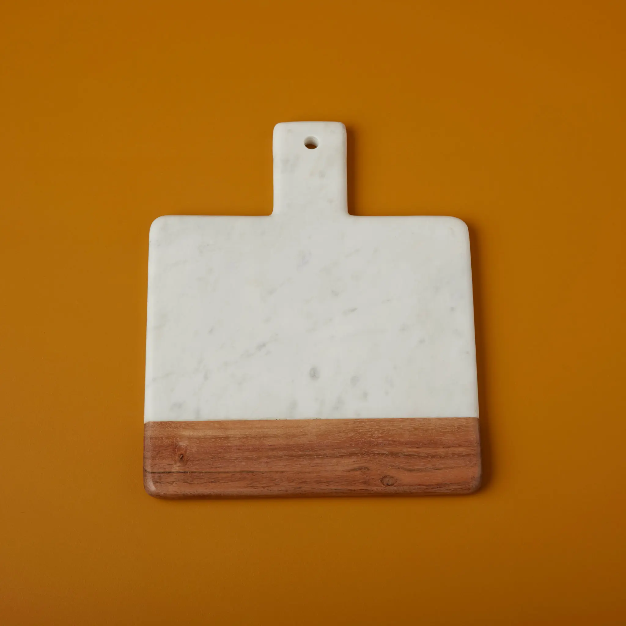 Be Home Čtvercové servírovací prkénko White Marble & Wood, 23×28 cm, přírodní 58-65