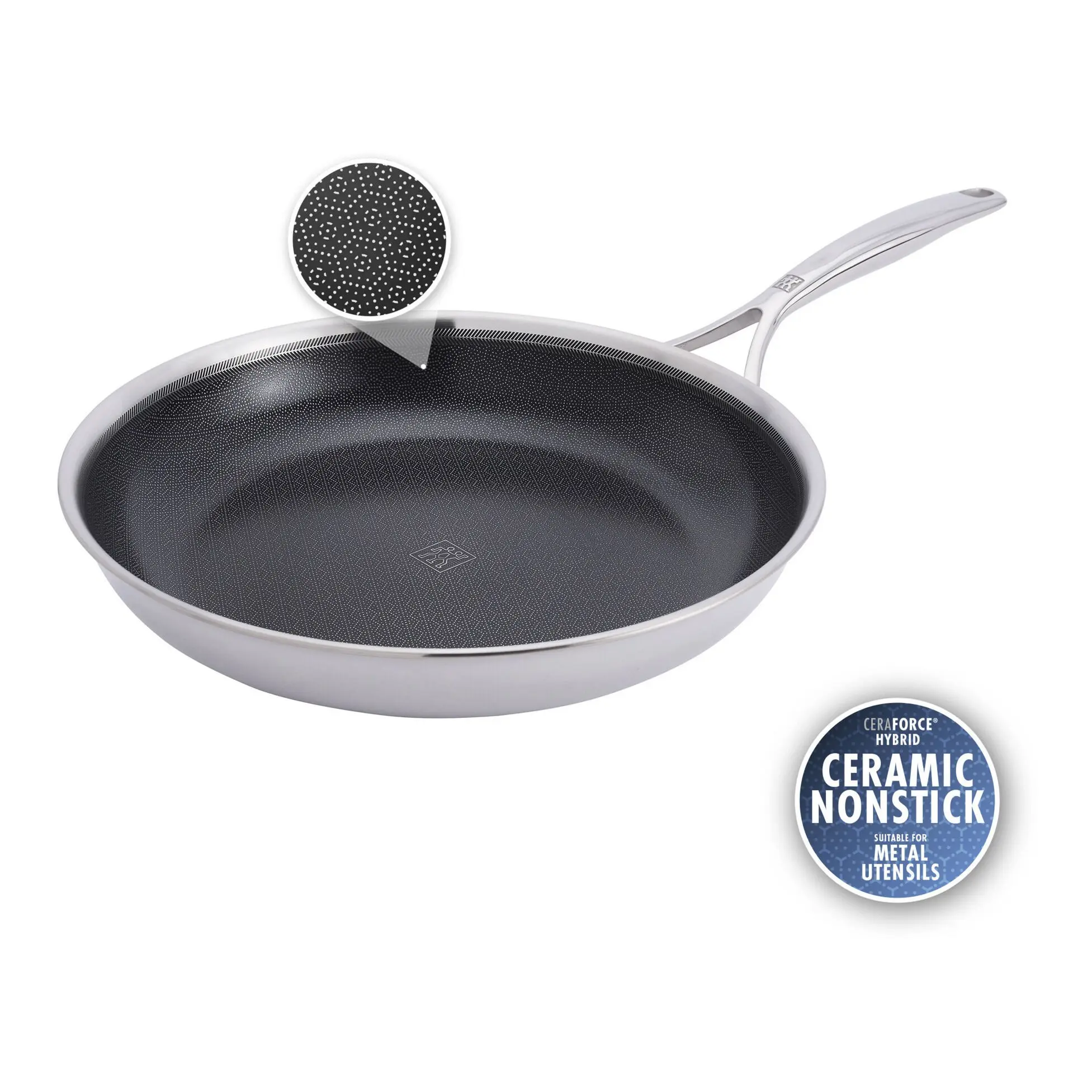 Zwilling Nerezová nepřilnavá pánev s hybridním keramickým povrchem Peak, Ø 30 cm 1034498