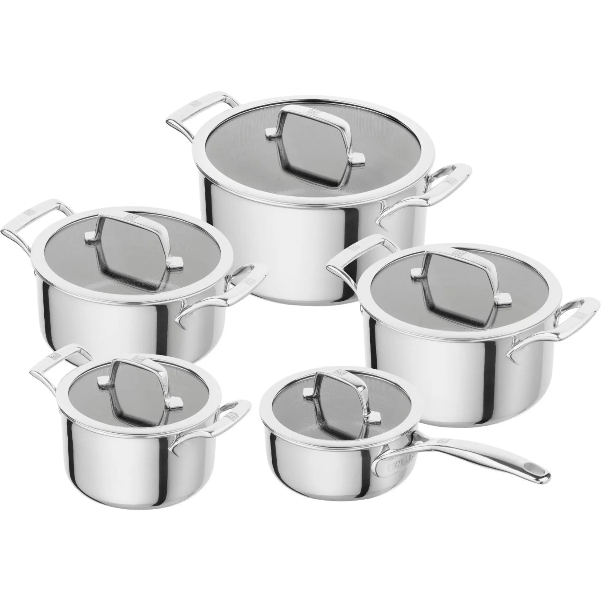 Zwilling Sada nerezového nádobí s nepřilnavým hybridním keramickým povrchem Peak, 5 ks 1034508