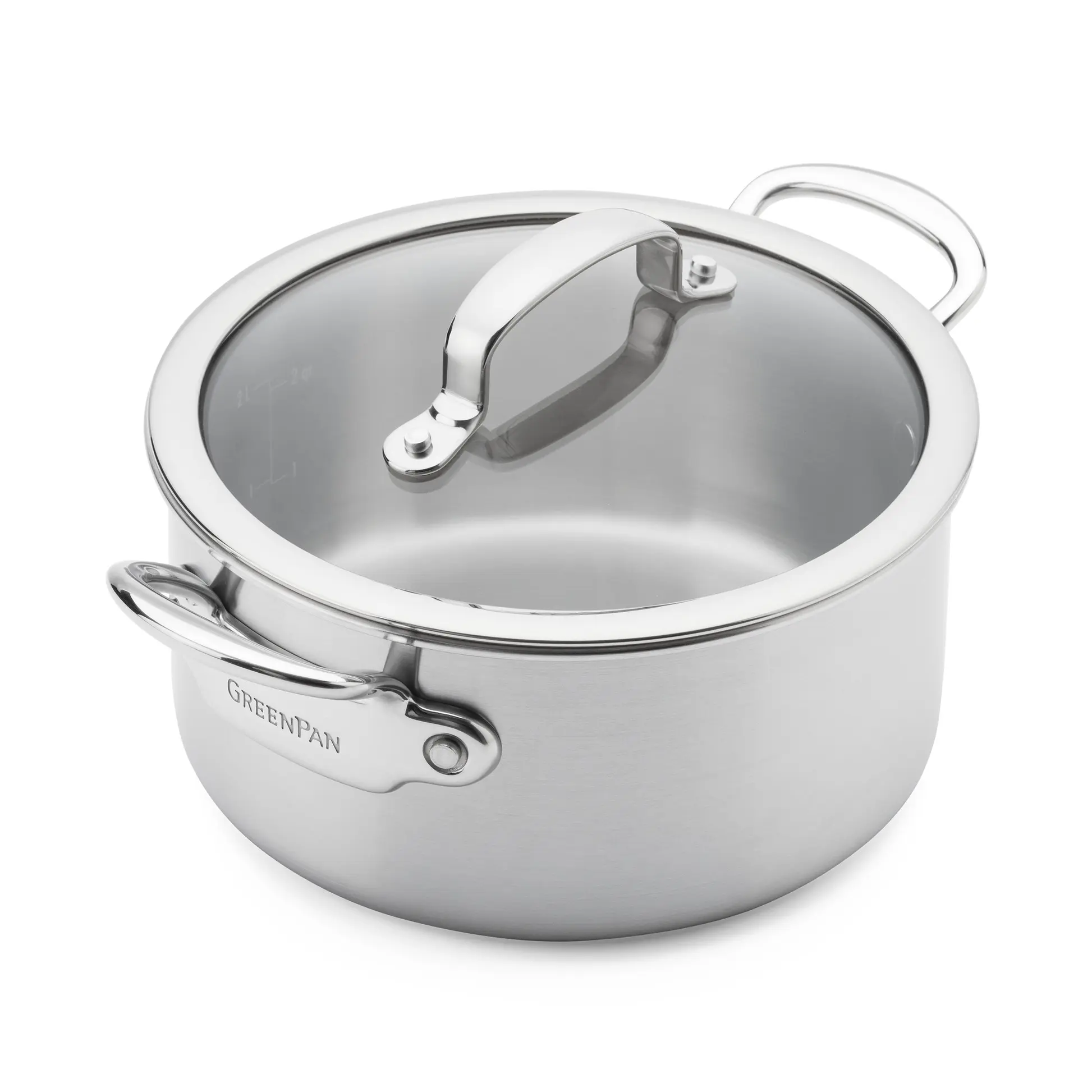 GreenPan Nerezový hrnec Premiere Pro se skleněnou poklicí, Ø 20 cm / 3,11 l CC010238-001