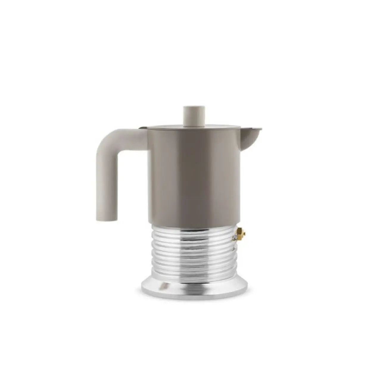 Alessi Moka konvička Vite, 3 šálky, šedá PM01/3 WG