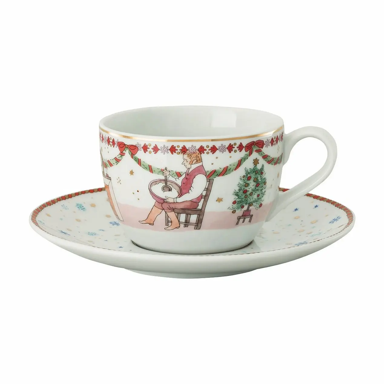 Rosenthal Vánoční cappuccino šálek s podšálkem, Vánoční hostina, 220 ml / Ø 16 cm 02476-727522-14765