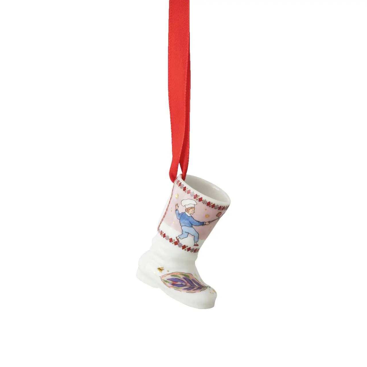 Rosenthal Porcelánová mini bota, motiv Souboj vařeček, Vánoční hostina, 7 cm 02249-727527-27829