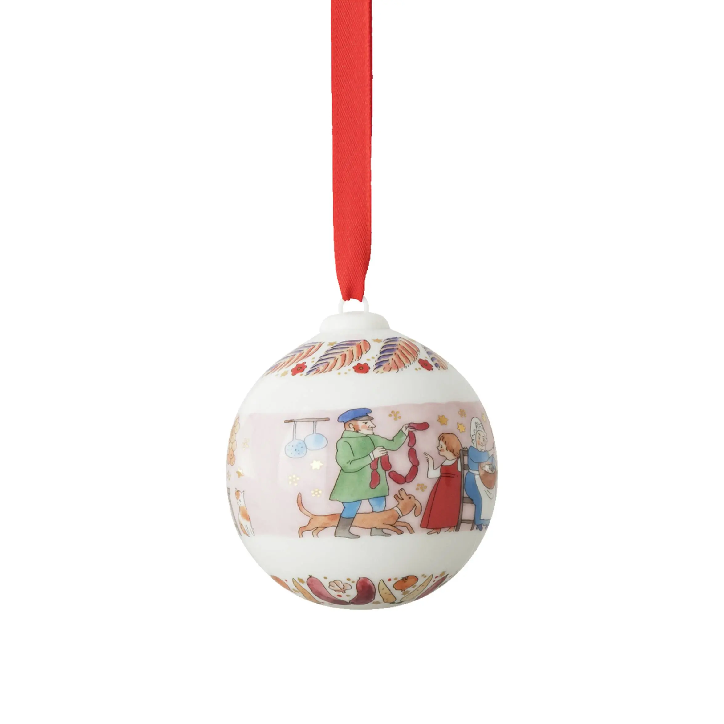 Rosenthal Porcelánová koule 2026, Vánoční hostina, Ø 6 cm 02252-722994-27940