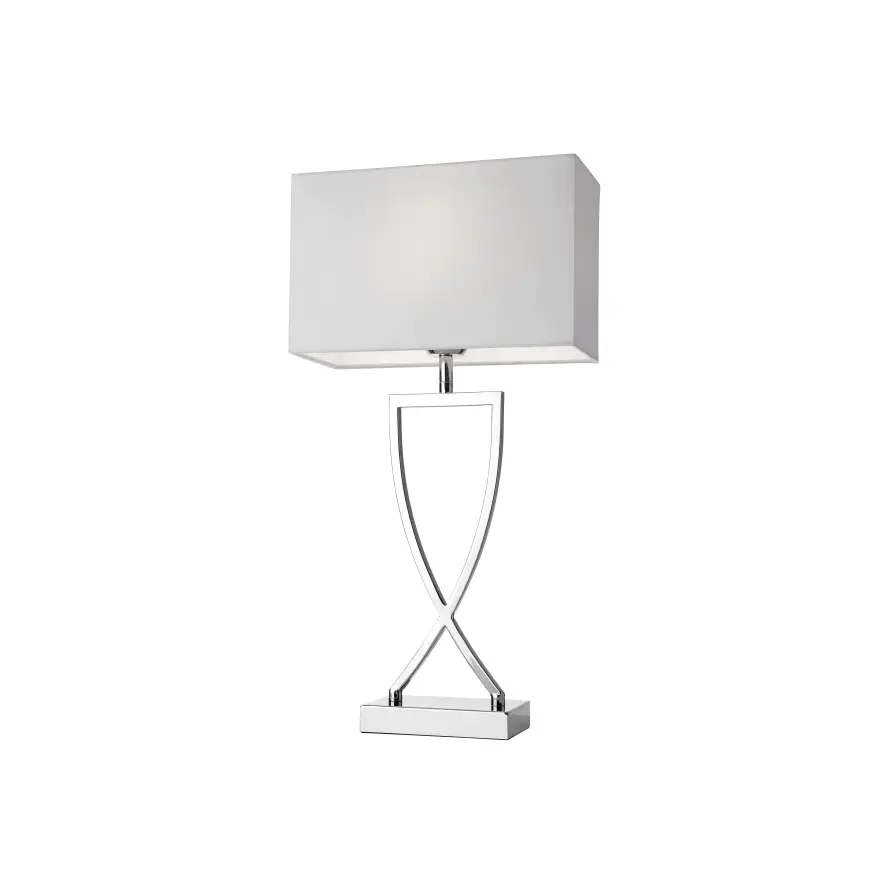 Villeroy & Boch Stolní lampa Toulouse, 52 cm, chrom / bílá 96310