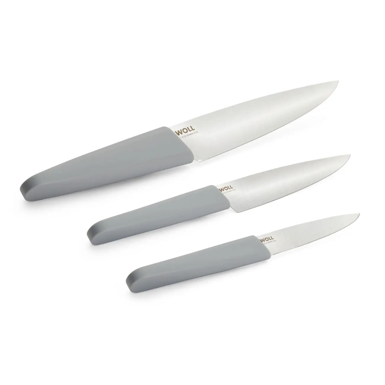 Woll Sada nožů 3 ks, 9, 12 a 16 cm, šedá 887412 GR 00