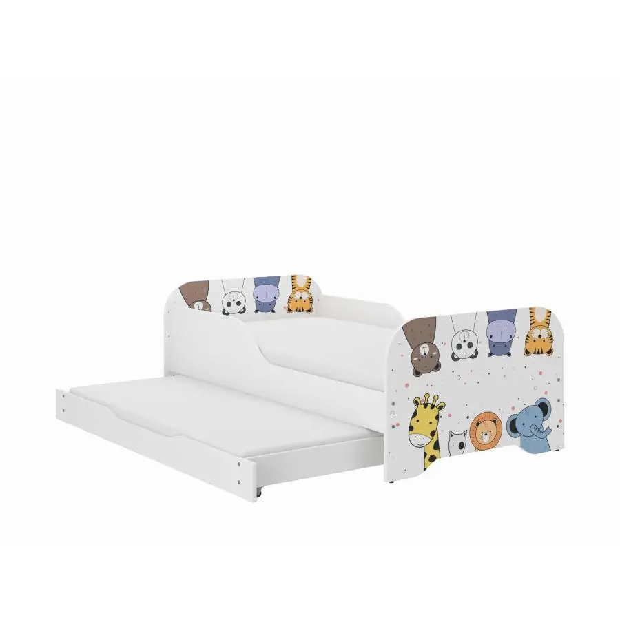 Dětská postel MIKI s dodatečnou funkcí spaní - 160x80 MINI ZOO