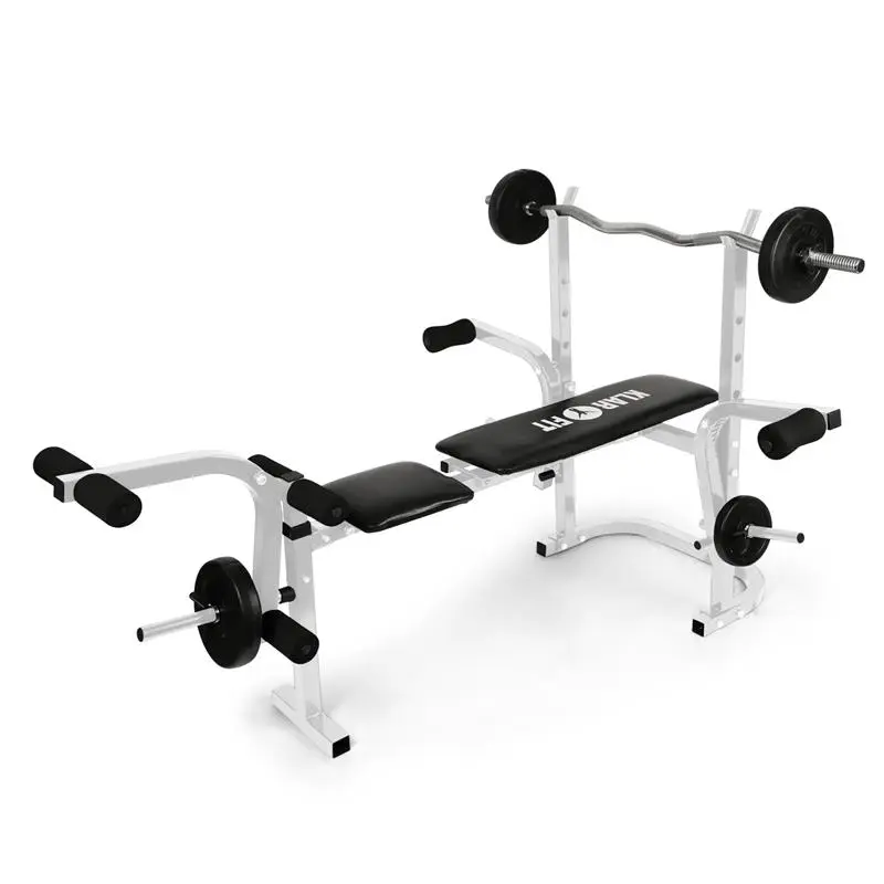 KLARFIT Workout Hero, posilovací lavice, odkládací stojan, opěrka rukou a nohou