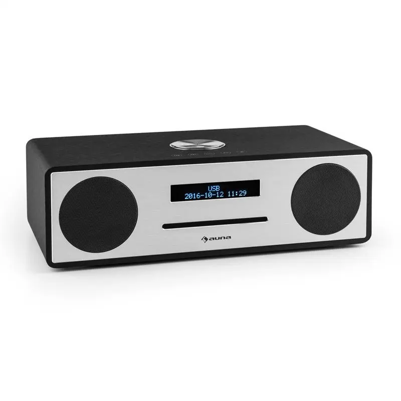 Auna Standford, DAB-CD-rádio DAB + bluetooth USB MP3 AUX FM, černá