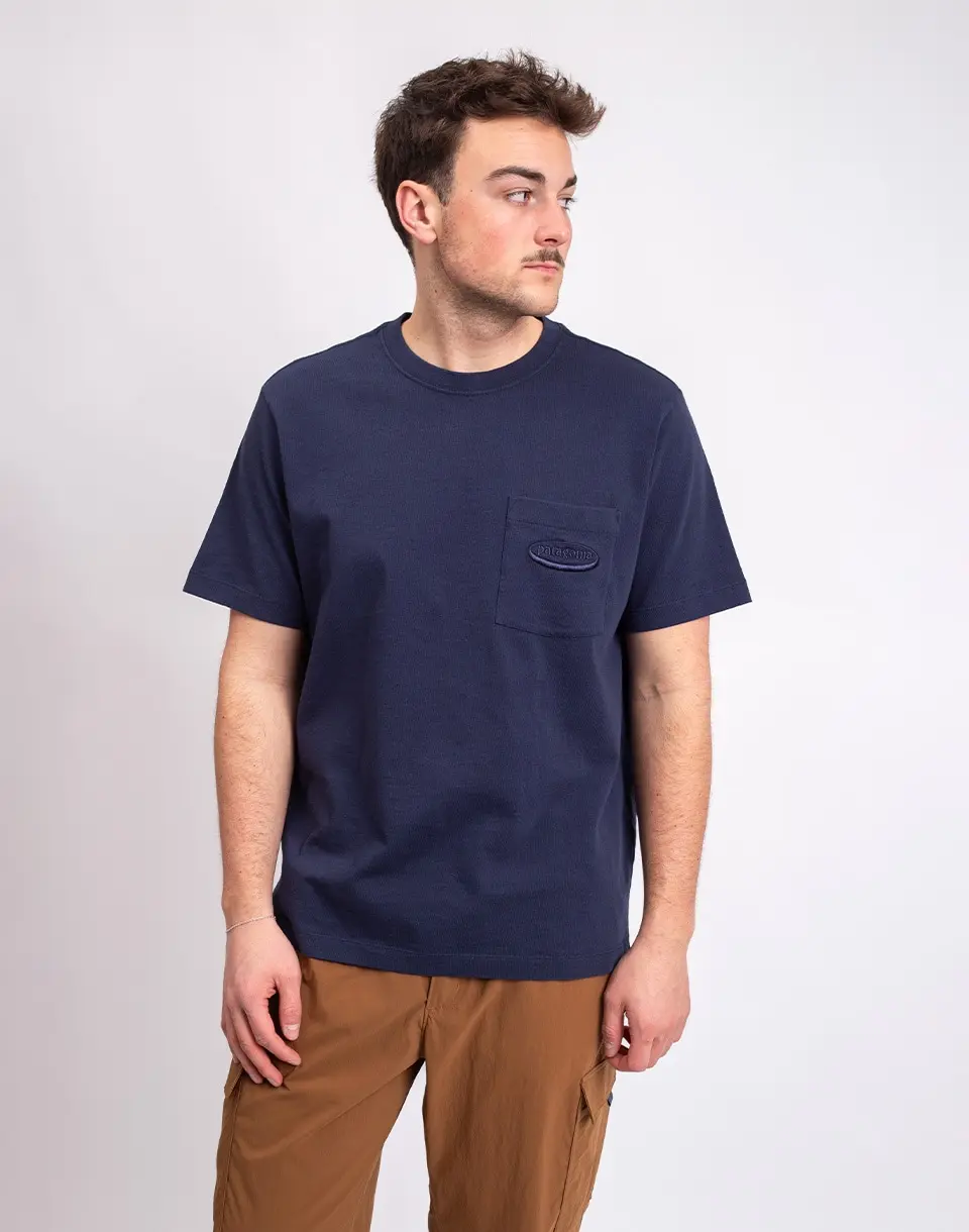 Tričko Patagonia M's MW '95 Oval Logo Pocket Tee New Navy