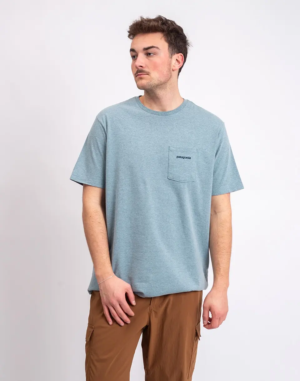 Tričko Patagonia M's Boardshort Logo Pocket Responsibili-Tee® Blue Sage