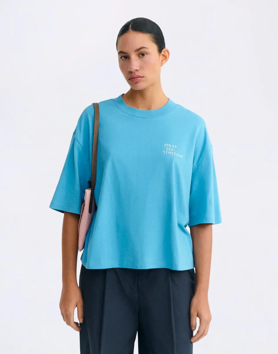 Tričko Thinking MU Omnia Sol Dark Dusk Lena Tee BLUE