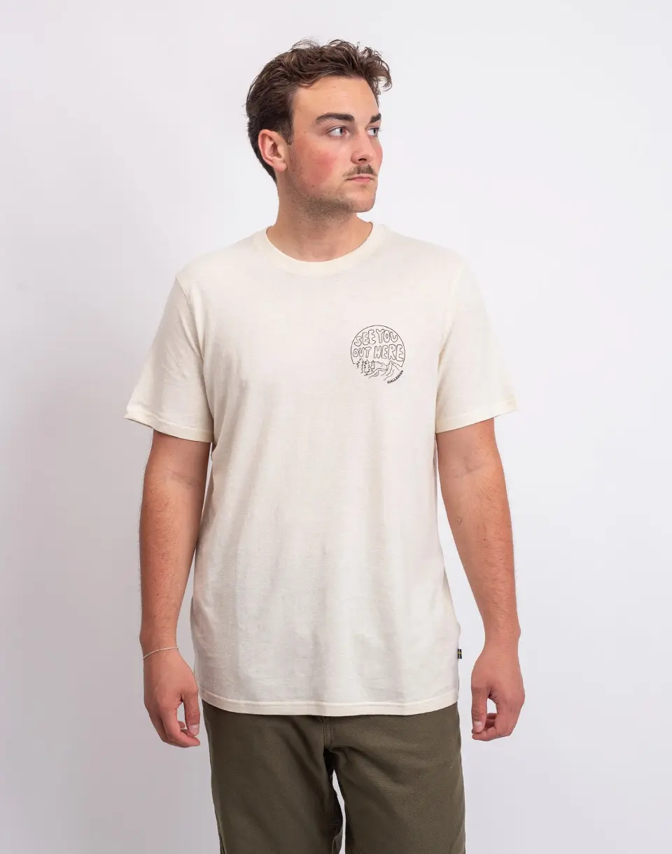 Tričko Fjällräven Hemp Blend Out Here T-shirt M 113 Chalk White