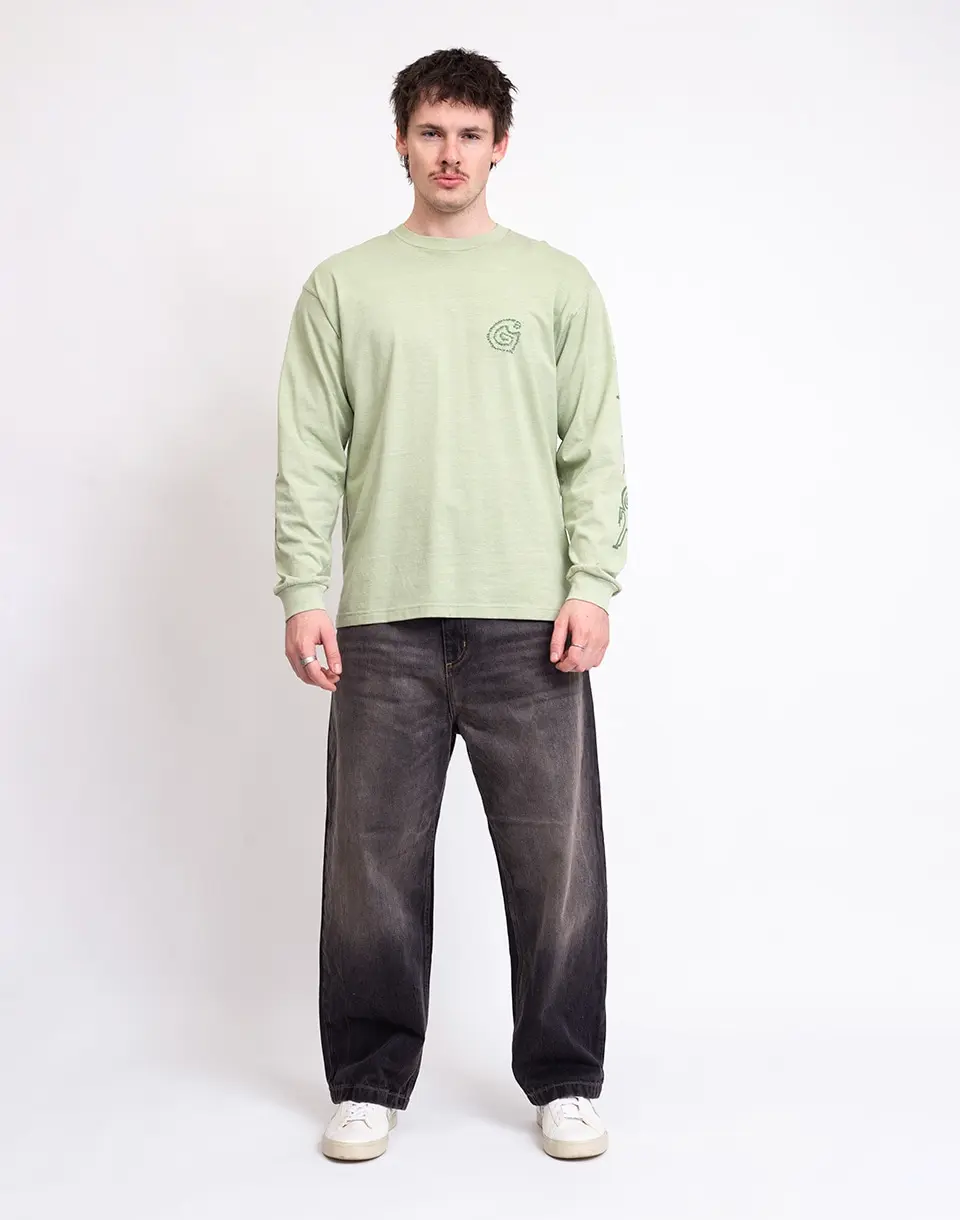 Carhartt WIP Brandon Pant Black tobacco used wash