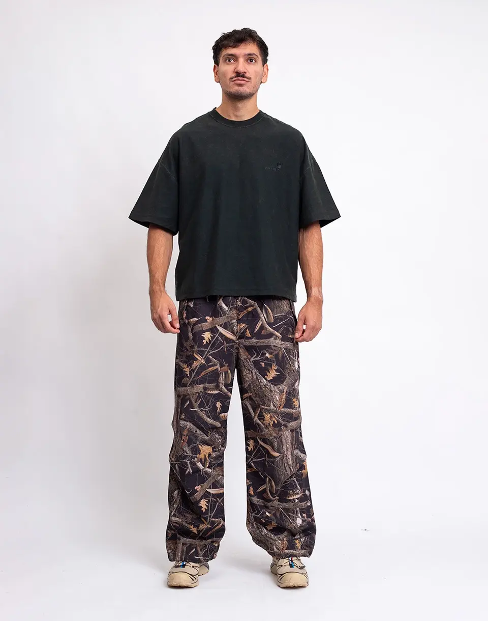 Carhartt WIP Fletcher Pant Camo Feather Tree, Black