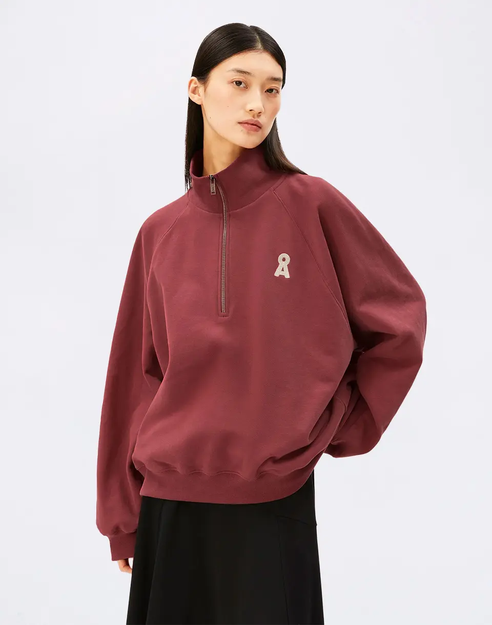 Armedangels Iconic Å Sweat Sweater Troyer 3655 velvet ember