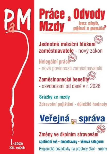 Práce a mzdy 1/2026 – Jednotné měsíční hlášení zaměstnavatele – nový zákon