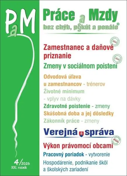 PAM 4/2026 – Daňové priznanie u zamestnanca