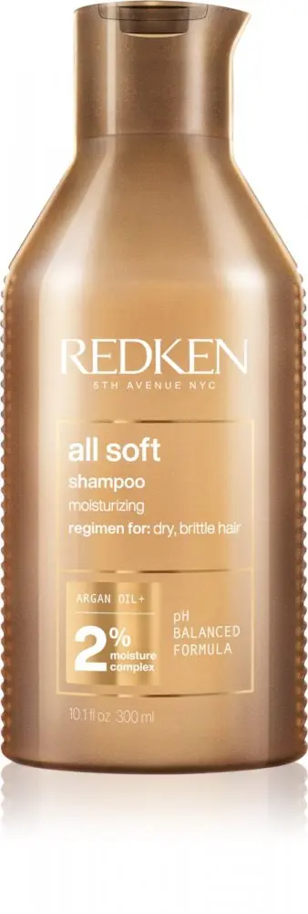Redken All Soft šampon pro suché a lámavé vlasy s arganovým olejem 300 ml
