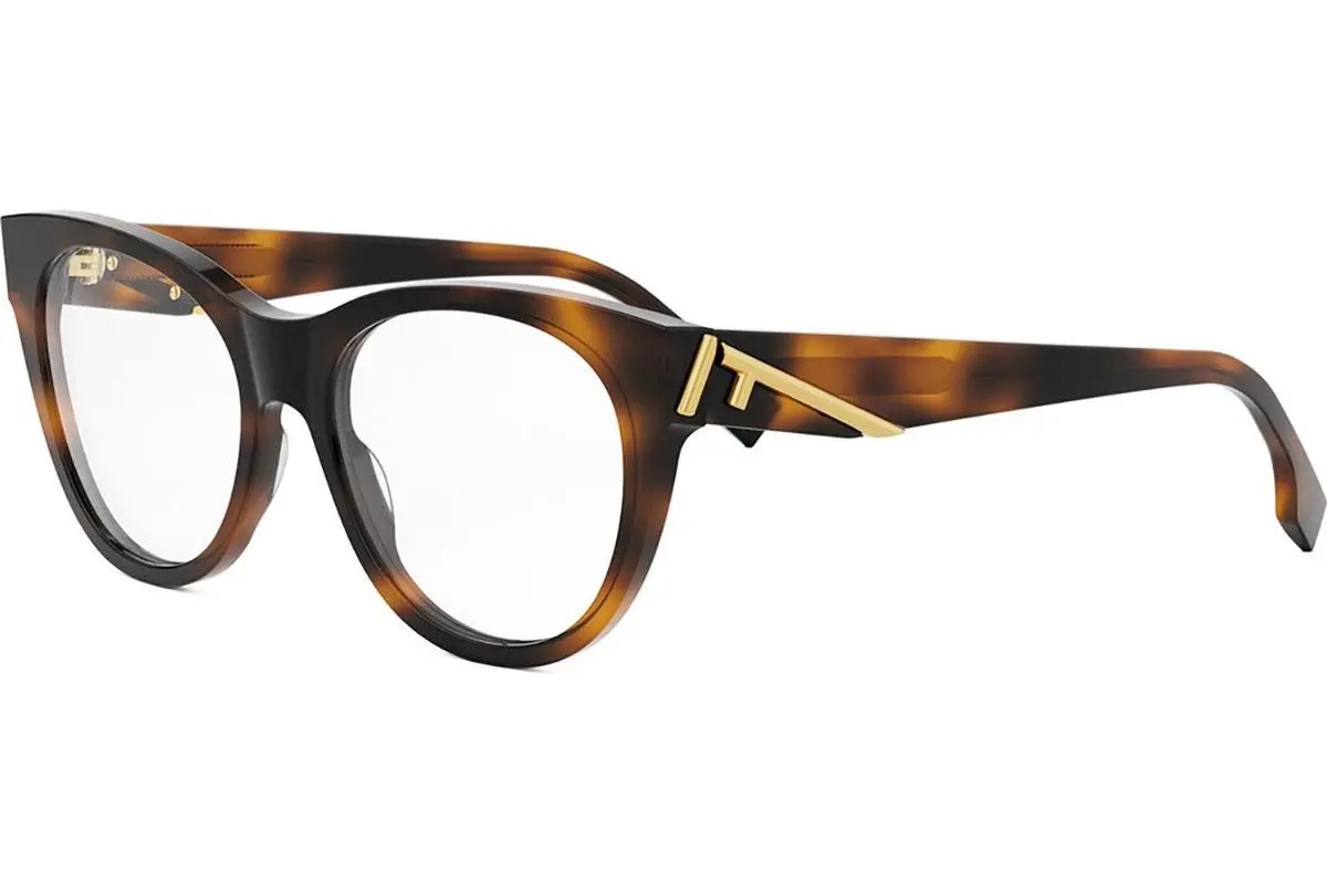 FENDI First Havana Round Eyeglasses - ONE SIZE (53)