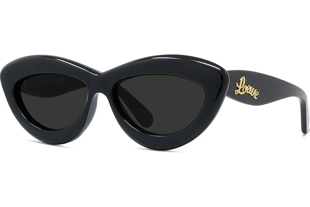 Loewe Loewe Curvy Black Cat Eye Sunglasses - ONE SIZE (54)
