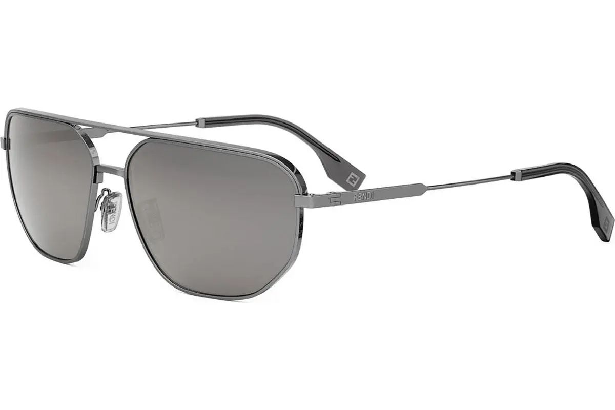 FENDI Travel Silver Rectangular Sunglasses - ONE SIZE (61)