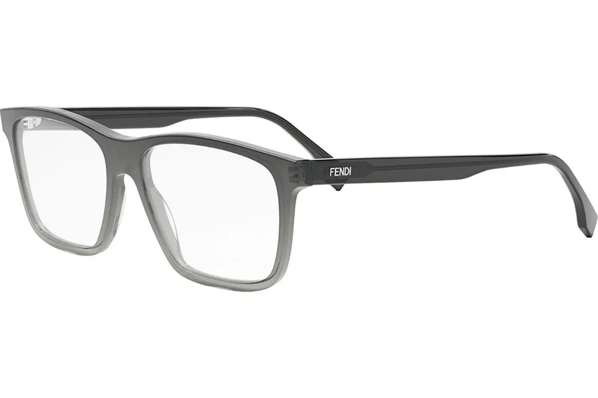 FENDI Fine Grey Rectangular Eyeglasses - L (57)