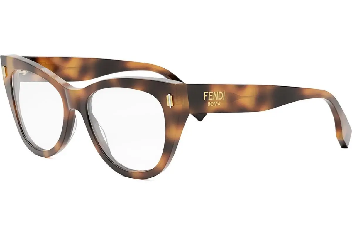 FENDI FENDI ROMA FENDI Roma Havana Round Eyeglasses - ONE SIZE (53)