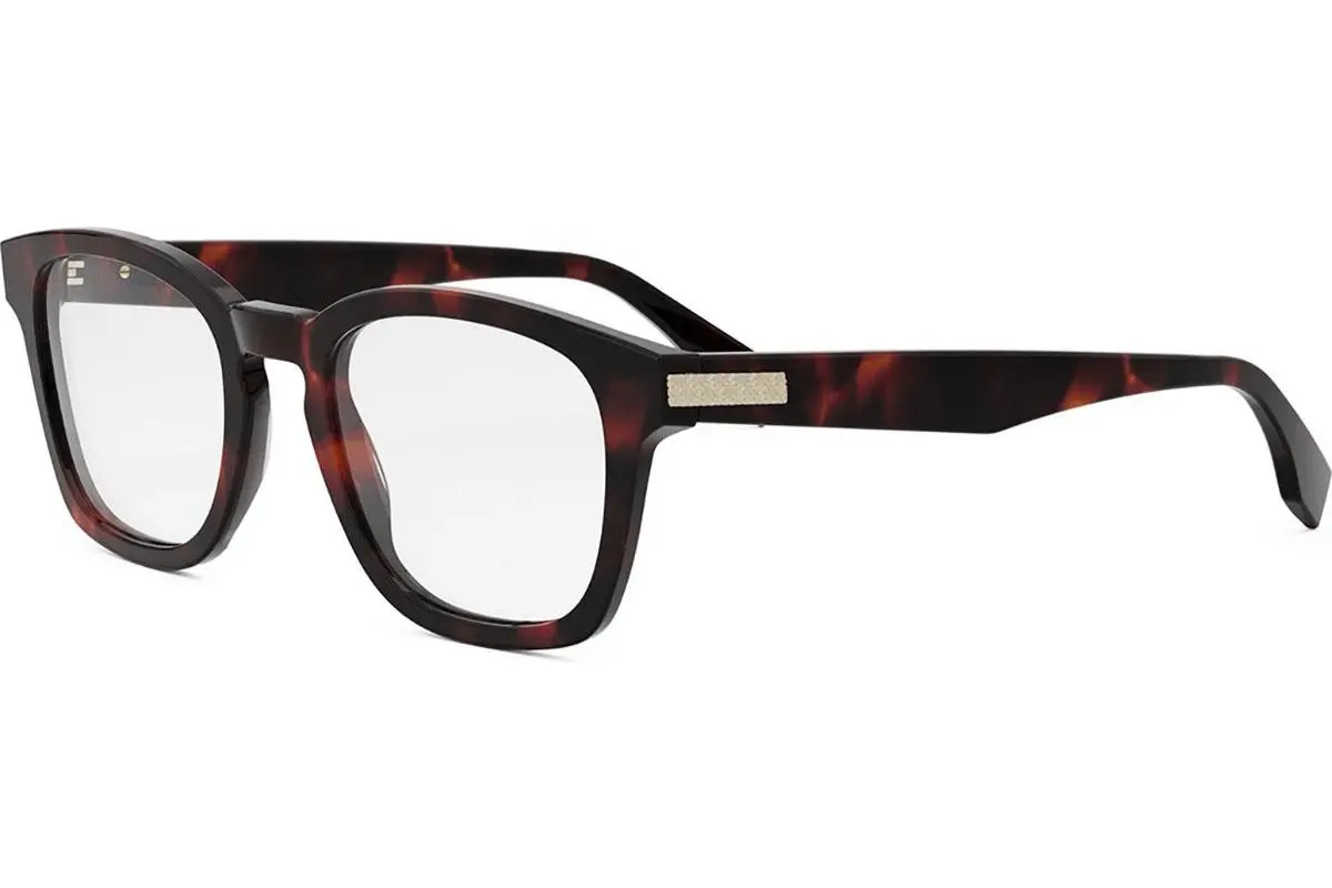 FENDI Essential Havana Square Eyeglasses - ONE SIZE (51)