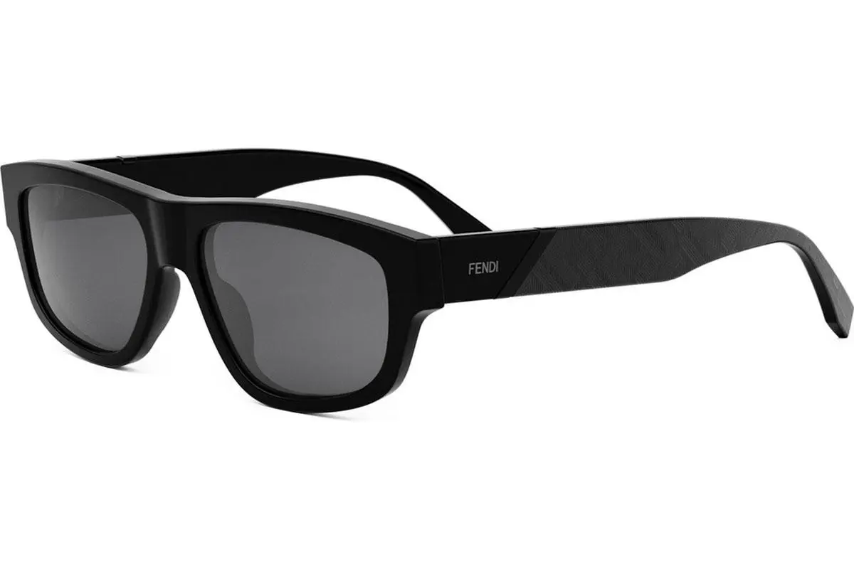 FENDI Diagonal Black Geometric Sunglasses - ONE SIZE (56)