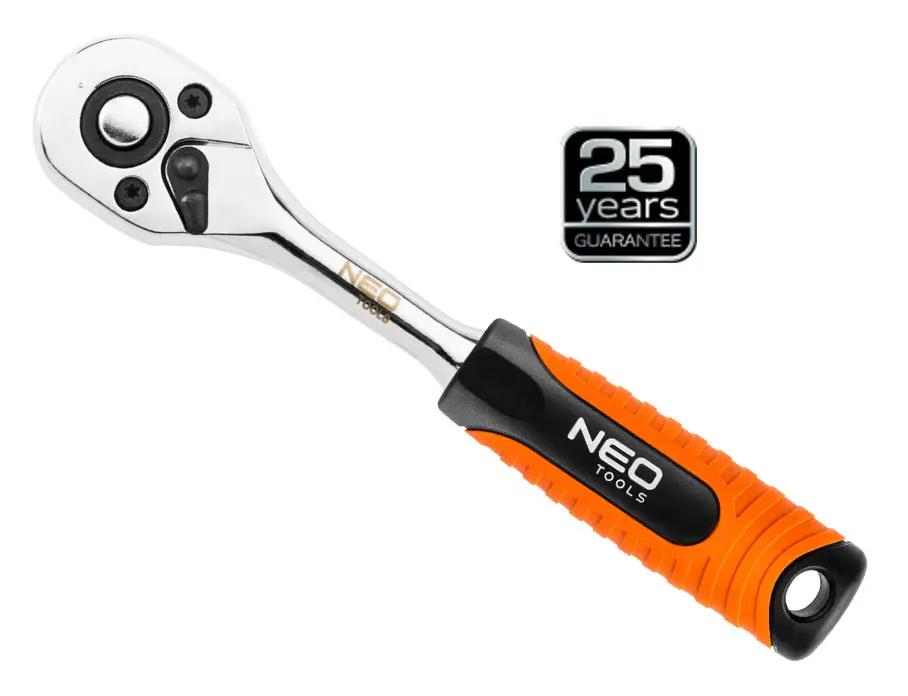NEO TOOLS 08-504 ráčna 1/4" s pojistkou a přepínací páčkou