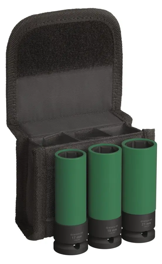 BOSCH sada rázových hlavic na litá kola PRO Impact Socket Set 17,19,21mm 2608003033