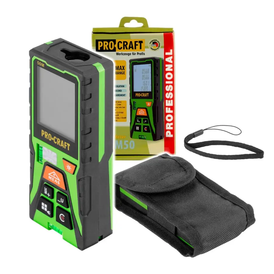 PROCRAFT PLDM50 laserový digitální dálkoměr 50m