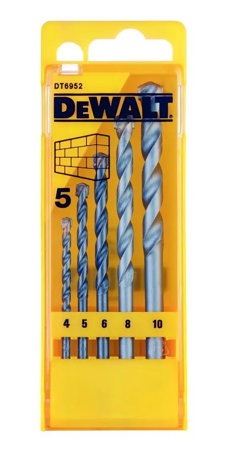 5 dílná sada vrtáků do zdiva DeWALT DT6952 DT6952