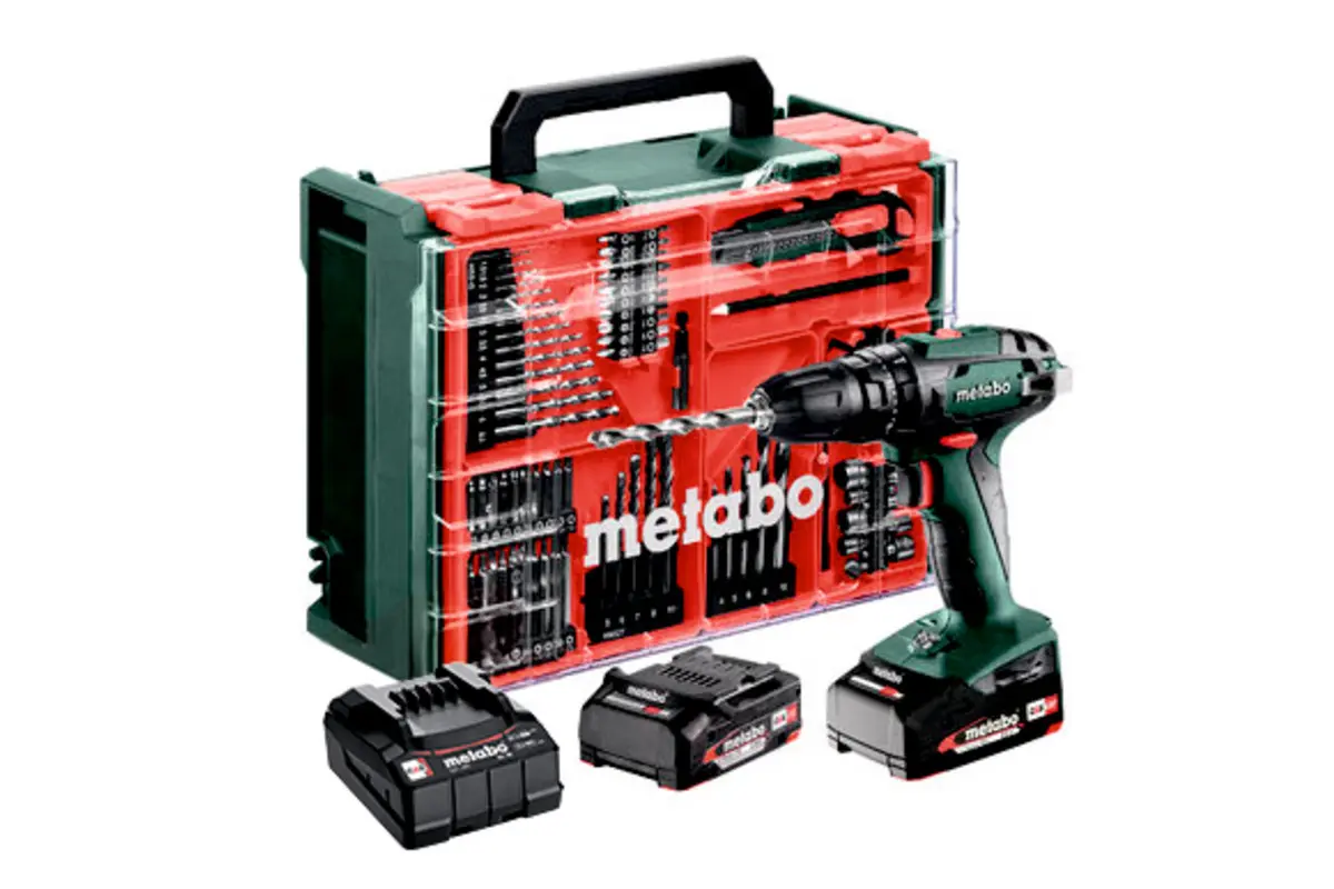 METABO SB 18 SET příklepová aku vrtačka MOBILNÍ DÍLNA 18V 2x2Ah LiIon metaBOX 602245710
