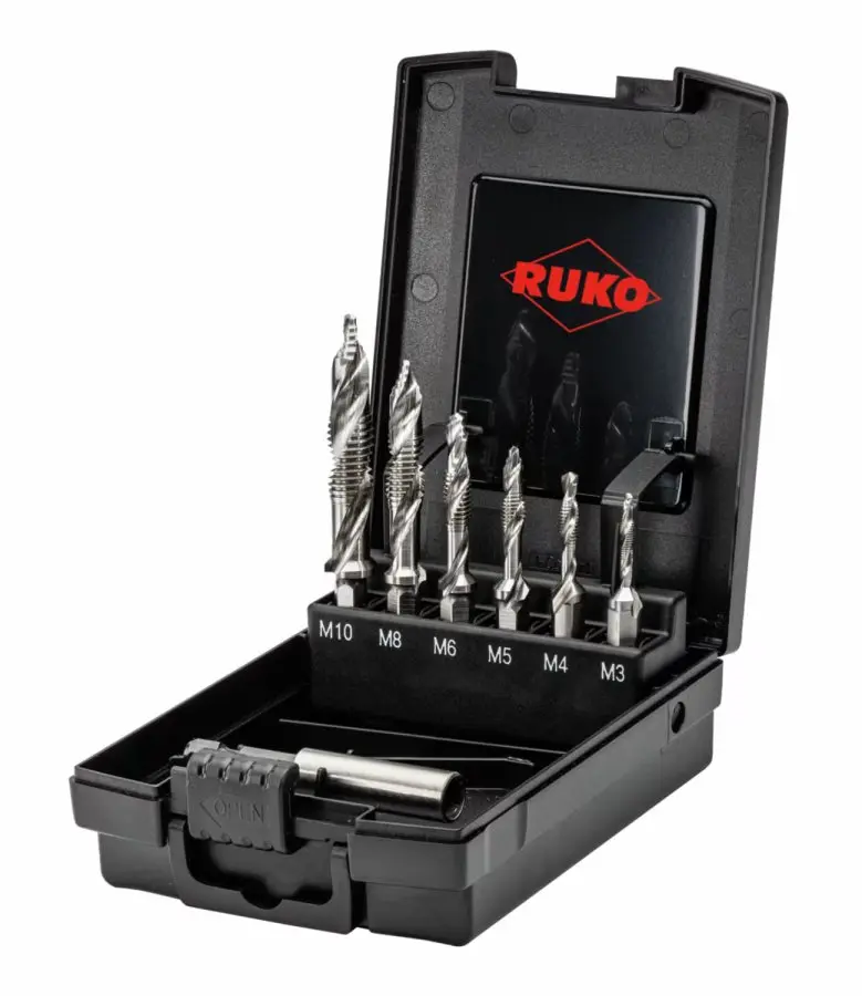 RUKO 270620RO sada kombinovaných strojních závitníků M3-10 ULTIMATECUT HSS FLOWSTEP