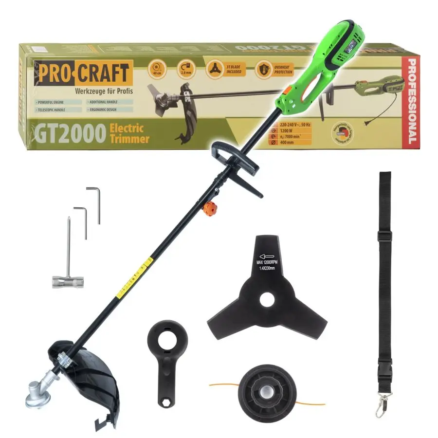 Procraft GT2000 - elektrický křovinořez 1 200 W
