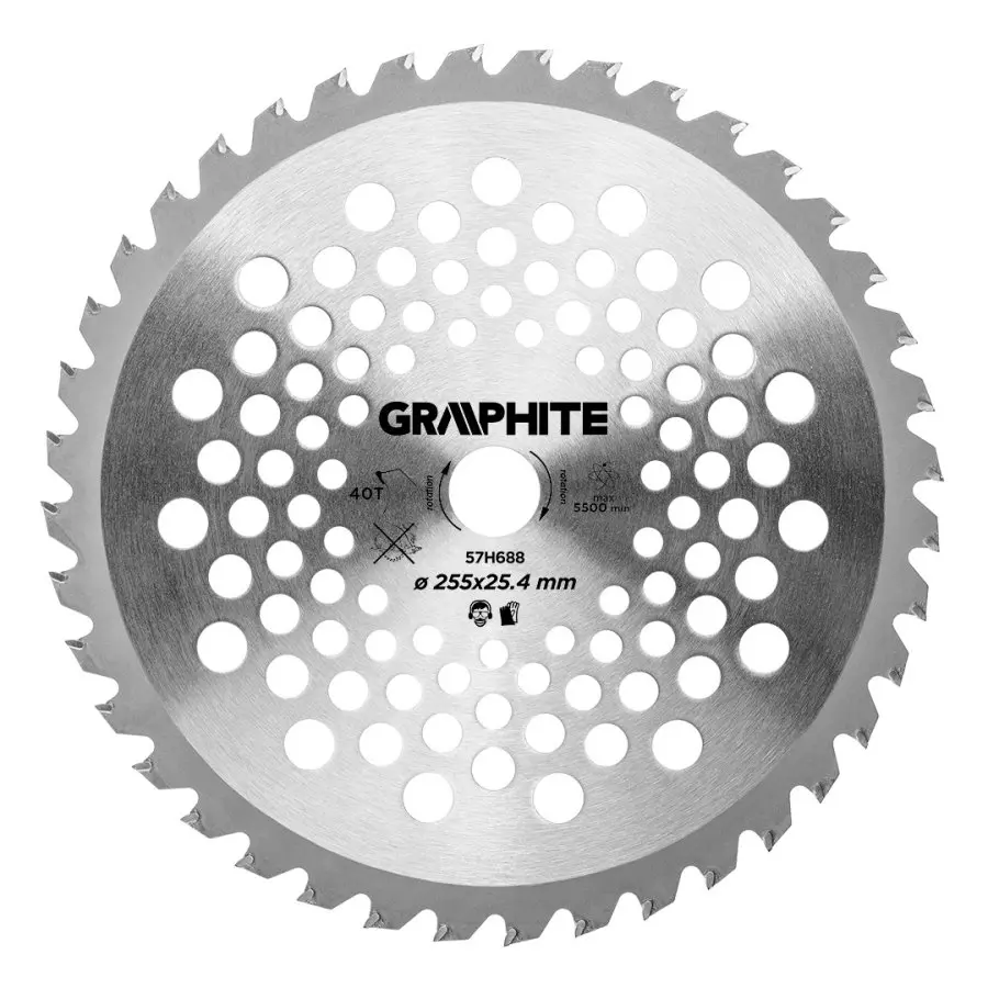 Vidiový kotouč pro křovinořez 255 x 25.4 mm 40 zubů na křoviny GRAPHITE