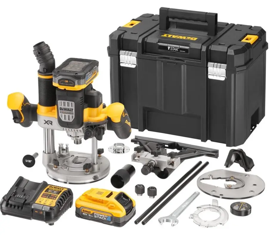 Horní frézka 18V DeWALT DCW620H2 12mm, 2x 5,0Ah PWST DCW620H2