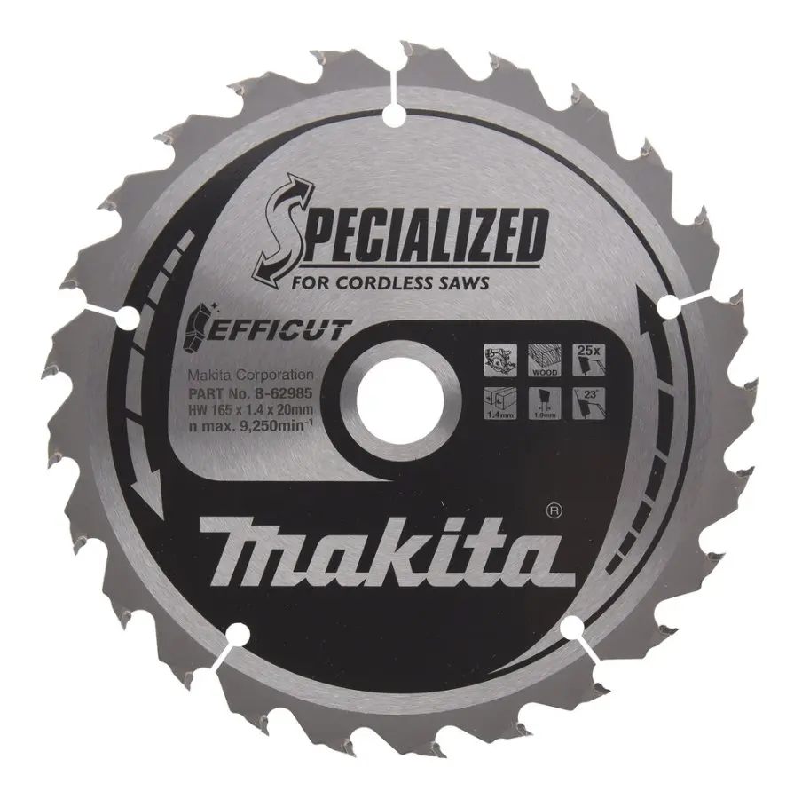 Makita - Pilový kotouč na dřevo 165x20 mm, 25 zubů B-62985