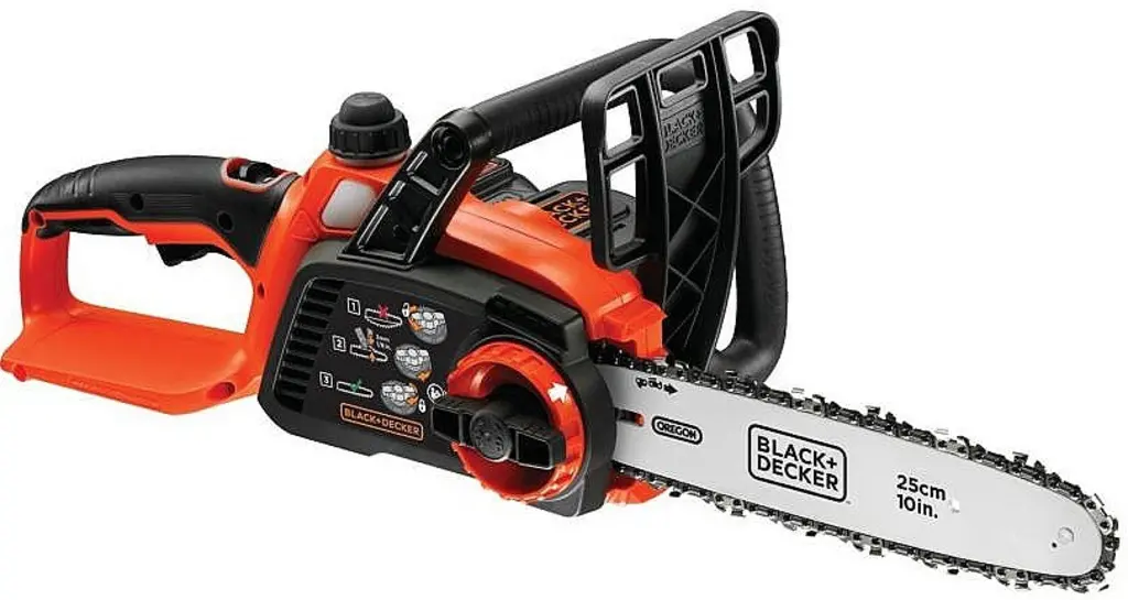 BLACK+DECKER - 18V AKU řetězová pila 25 cm, 1x aku 2,0 Ah Li-ion, nabíječka GKC1825L20-QW