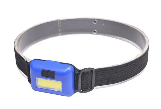 Čelovka LED COB 3W, modrá