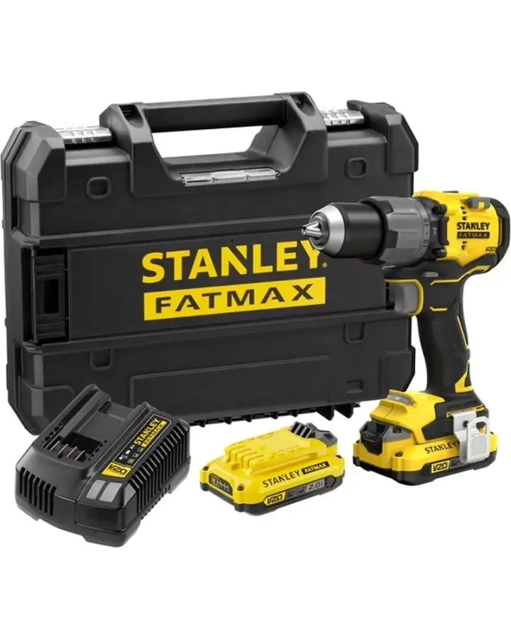 STANLEY FATMAX SFMCD726D2T aku vrtačka s příklepem 2x2Ah bezuhlíková 18V LiIon V20
