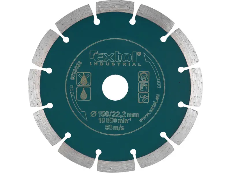 Kotouč diamantový řezný segmentový Grab Cut, suché řezání, 150 × 22,2 × 2,3 mm EXTOL INDUSTRIAL 8703033